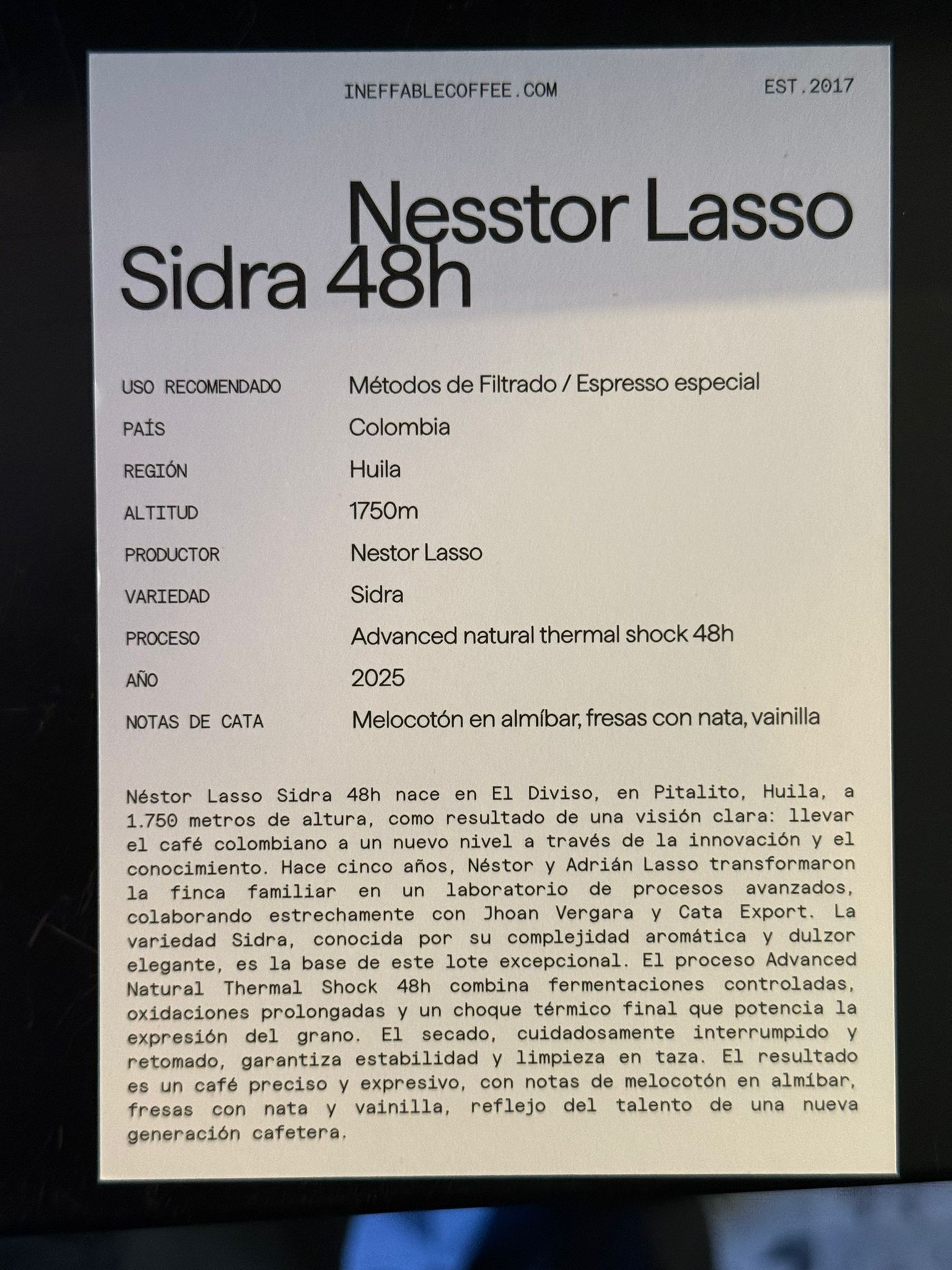 Filtro - Nesstor Lasso Sidra 48h 
